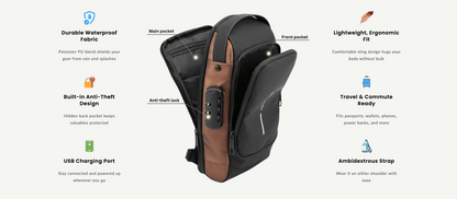 Sling Bag for Men & Women